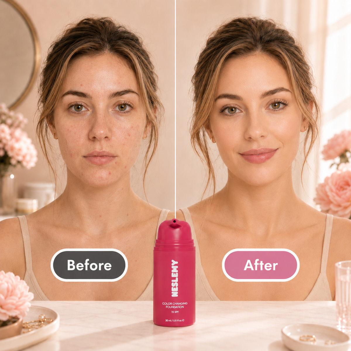 NESLEMY™ Adaptive Glow Foundation – A Monthly Ritual for Fresh-Looking Skin
