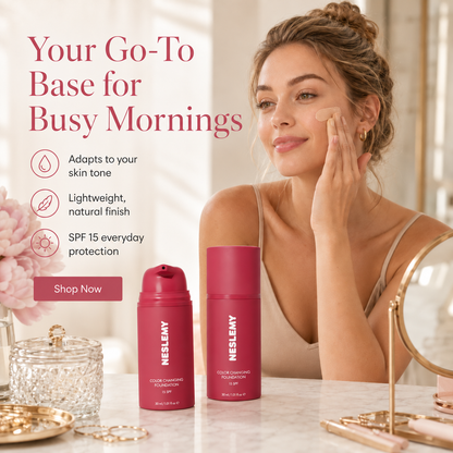 NESLEMY™ Adaptive Glow Foundation – A Monthly Ritual for Fresh-Looking Skin